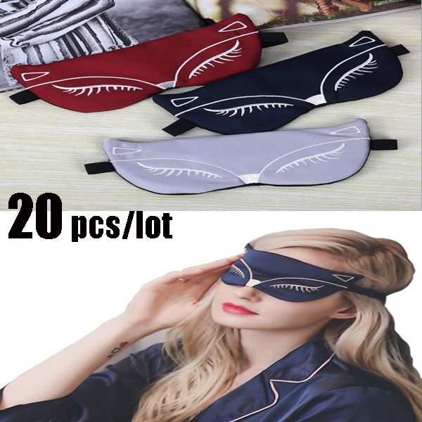 

20 pcs/lot natural silk sleeping eye mask eye shade sleep on eyes for sleeping masks with ice bag party masks