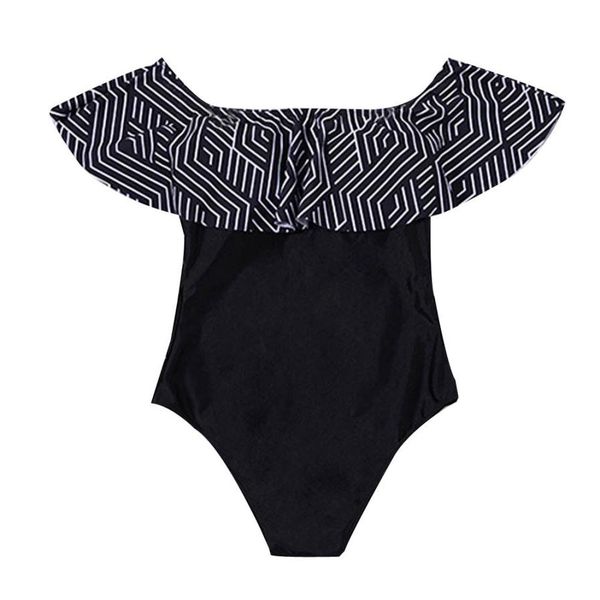 

Patchwork Women New One -Piece Off Shoulder Swimsuit Beachwear Swimwear Push Up Monokini Bikini Bathing Traje De Bano Mujer