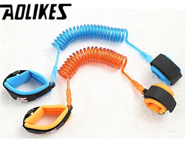 

aolikes 1pc outdoor travel anti-lost wristband for kids 1-10 years old parenting wrist band wrist straps wraps sale, Black;red