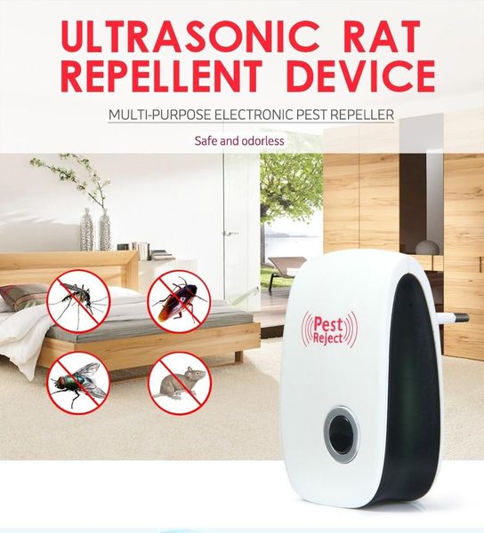 

summer mosquito killer electronic multifunction ultrasonic pest repeller reject rat mouse repellent anti rodent eu/us/britain plug