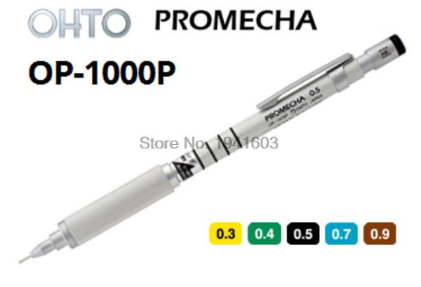 

2 pcs/lot mechanical pencil 0.3/0.4/0.5/0.7/0.9 original japen ohto op-1000p