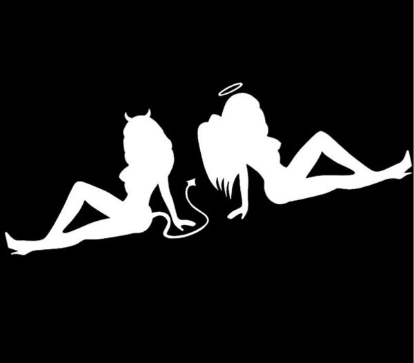 

reflective sheeting angel vs demon sticker devil car stickers demon angel car covers car beauty angel demon