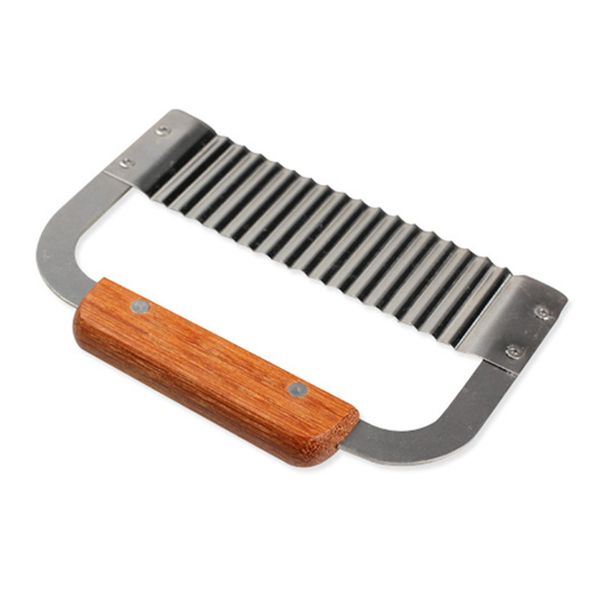 

hardwood handle crinkle wax vegetable soap cutter wavy slicer stainless steel kitchen tools wavy soap cutter