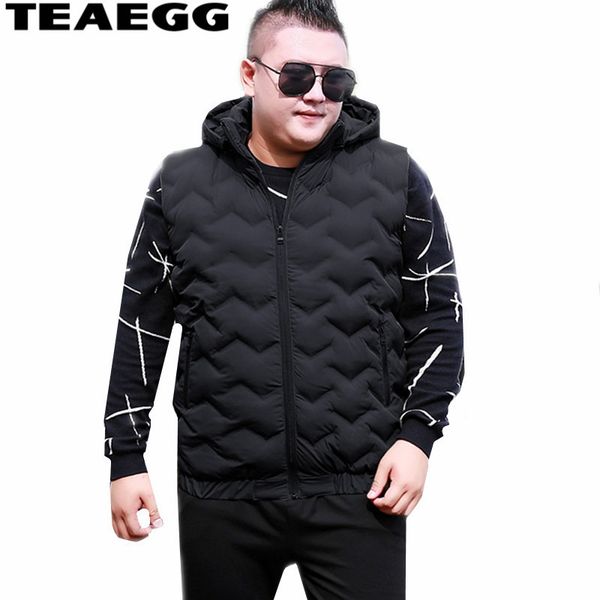 

teaegg plus size 7xl 8xl black mens winter jackets and coats veste hiver homme cotton hat detachable warm parka homme al1510