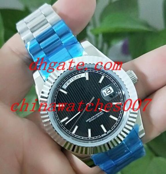 

christmas gift president 40mm dark rhodium index dial 228239, Slivery;brown