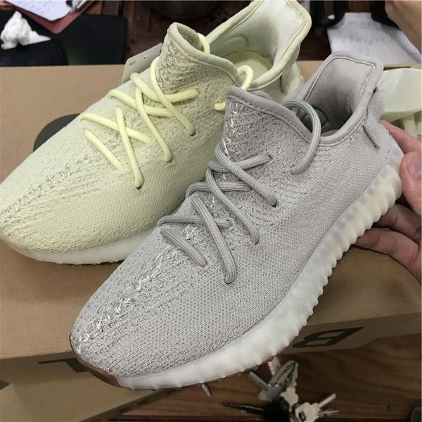 

designer sneakers kanye west shoes semi frozen beluga 2.0 butter sesame zebra cream white black orange stripes sneakers trainers with box