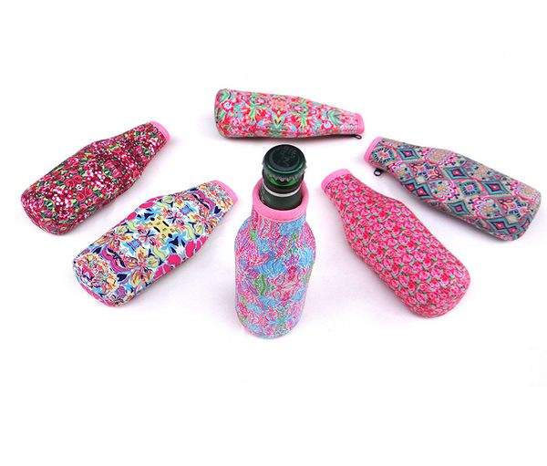 

lily style neoprene can holder rose useful regular bottle colour printing cooler beer cup sleeve random color send h767q