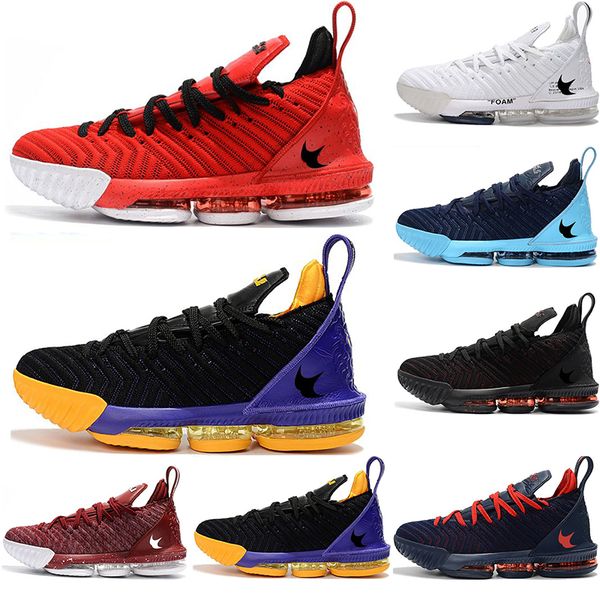 

2018 mens basketball shoes 16 sneakers for women sports shoes blue yellow men trainers black white athletic shoes size 40-46