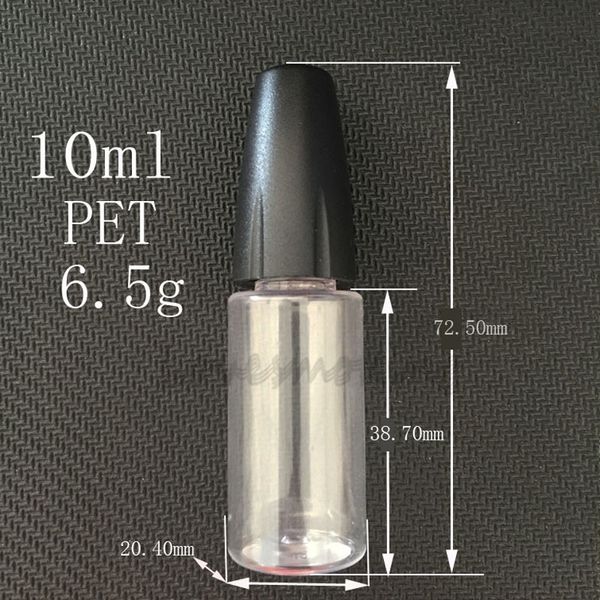 Wholsale Yeni 10 ML Metal İğne Ucu Ile Şişeleri Sıkmak Boş PET Temizle İğne Şişe E Sıvı Plastik Şişeler için eGo Buhar E Suyu