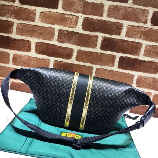 

men and women waist bag fashion letter real leather chest bags for men waistpacks 28*18*8cm