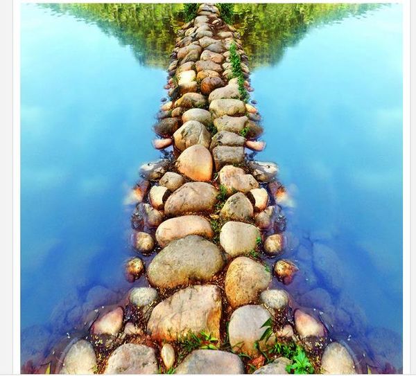 

modern floor painting weimei river slate path toilet bathroom 3d floor mural-3d pvc wallpaper self-adhesive floor wallpaper-3d