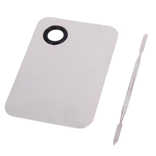 

stainless steel makeup mixer nail art polish mixing plate foundation eyeshadow eye shadow mixing palette