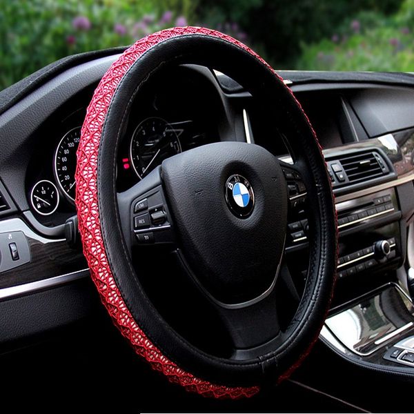 

15inch летняя рука вязаная рулевого колеса рулевое колесо втулка leatherwear автотентами 37см 38см m размер вентиляционное non-slip комфортн