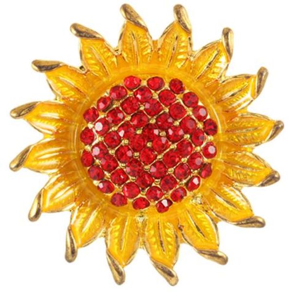 

20pcs/lot gold sunflower snap buttons black full rhinestone stone buttons fit 18mm/20mm diy snap bracelet buttons jewelry, Bronze;silver