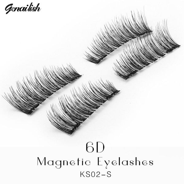 

Genailish Накладные ресницы 6D Магнитные ресницы Двойной магнит Поддельные ресницы Ру