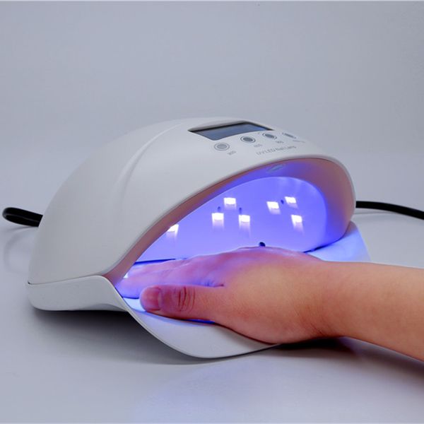 

brand new 50w 100-240v uv led lamp nail dryer double light source auto sensor led gel nail machine curing polish and gel