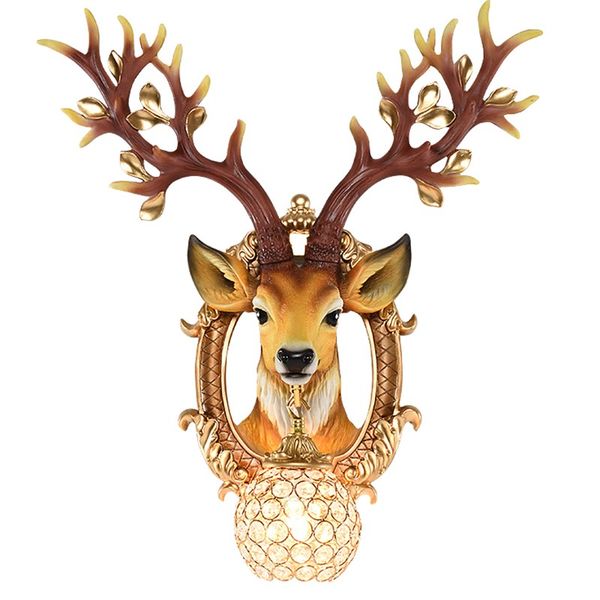Lampe Led K9 Sika G677 Du Blanc Murale De187 Cerf 83 Résine Cristal Classique Chambre Acheter Art Corridor Pour Applique JTlKcF1