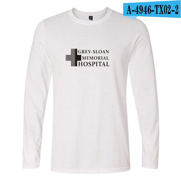 Greys Anatomy T Shirts Casual Letters Printed Grey Sloan Memorial