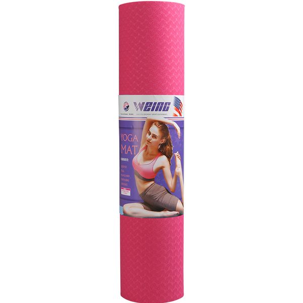 

weing 6mm thick tpe non-slip foldable yoga mats for fitness slim yoga gym exercise mats outdoor pads fitness mat easy carry