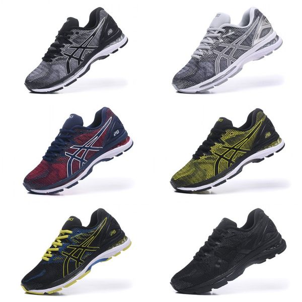 

asics gel-nimbus 20 men women running shoes training online designer sneakers sport shoes us 7.5-11, White;red