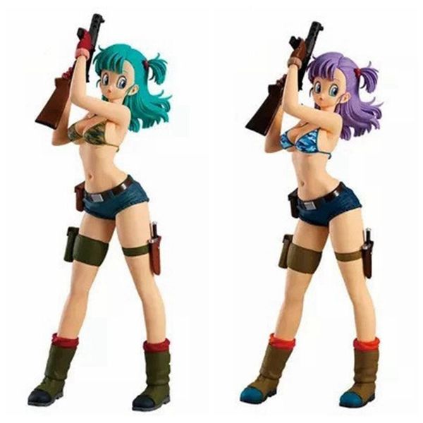 

dragon ball flash of light charm bulma camouflage military uniform bikini bulma boxed hands