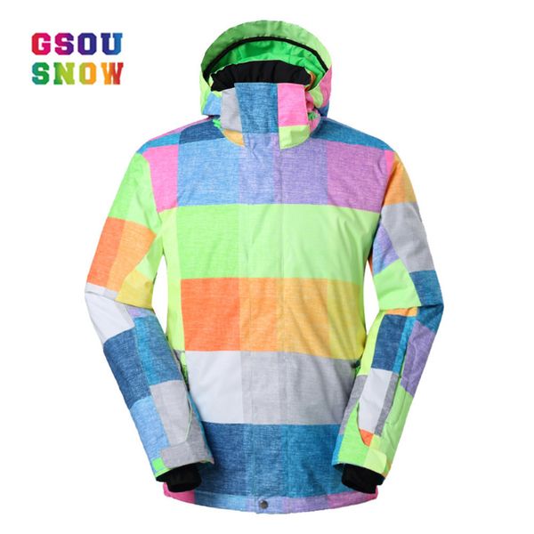 

gsou snow new fashion winter ski jackets men warmth outdoor snowboard jackets waterproof breathable male sports