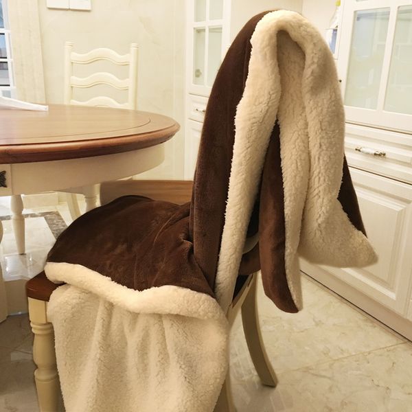 

zhuo mo winter wool large size blanket ferret cashmere blanket warm blankets fleece plaid super warm soft throw on sofa bed