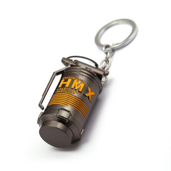

jewelry survival keychain pubg smoke bomb model pendants playerknown's game accessory keyring, Silver