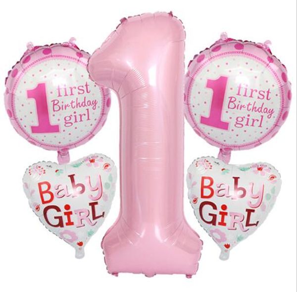 One Year Old 1st Birthday Balloons Boy Girl Baby First Birthday