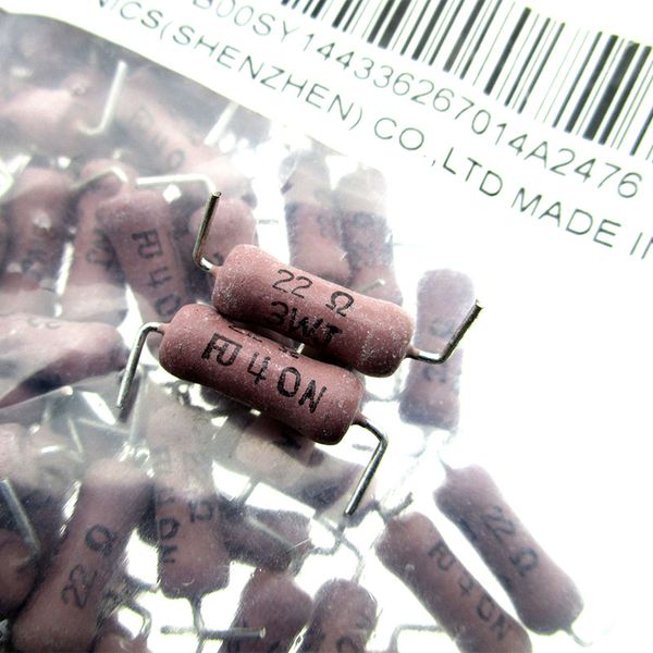 

japan fukushima fever amplifier resistor 3wj 22r pitch 20mm