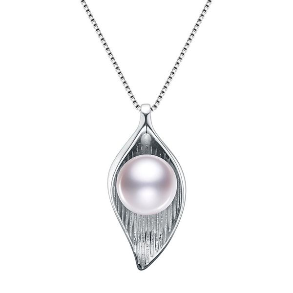 

snh freshwater pearl pendant 925 silver jewelry,wedding real natural pearl pendant necklace girl birthday gift white