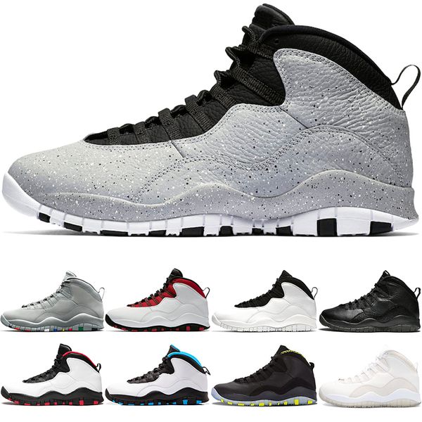 

Nike Air Jordan Retro Дизайнер 10 10s цемент Westbrook мужчины баскетбол обувь класс 2006 я вернулся прохладный серый черный белый тренер спортивные кроссовки размер 8-13
