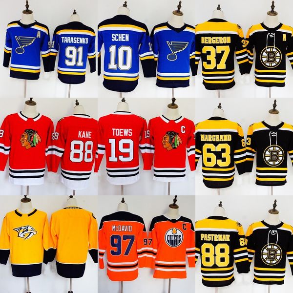 

Womens Youths Hockey Jerseys Boston Bruins Nashville Predators ST Louis Blues Chicago Blackhawks 2018 New Embroidery Ice Hockey Jerseys