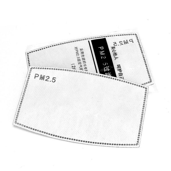 

wholesale- kuufy 20pcs/lot pm2.5 5 layer carbon filter use for mouth-muffle flu face mask, Black