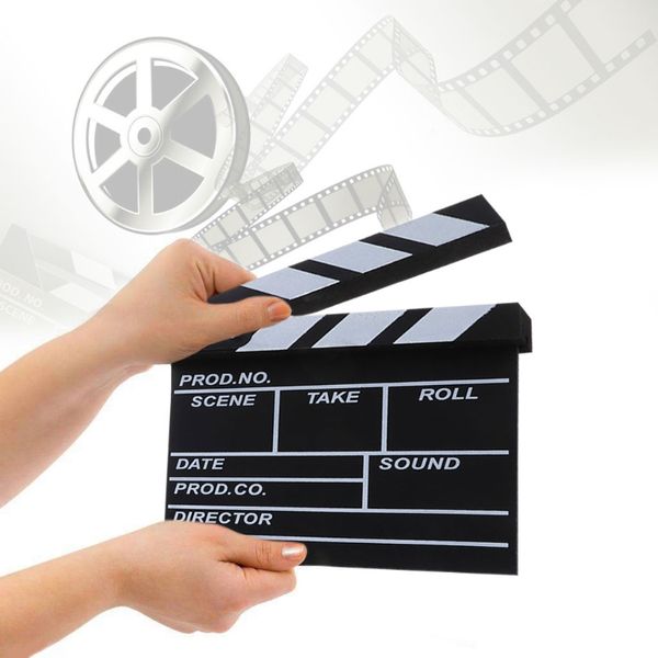 Clapper Board del regista cinematografico HOLLYWOOD Movie Scene Clapboard Photography Props