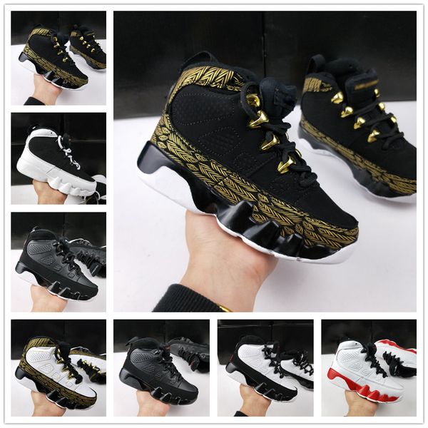 

Airl 9 IX Bred LA Kids Basketball Shoes Children Designer Space Jam Barons GS Black Oero Sports Sneakers for Boys Girls 9s Shoes