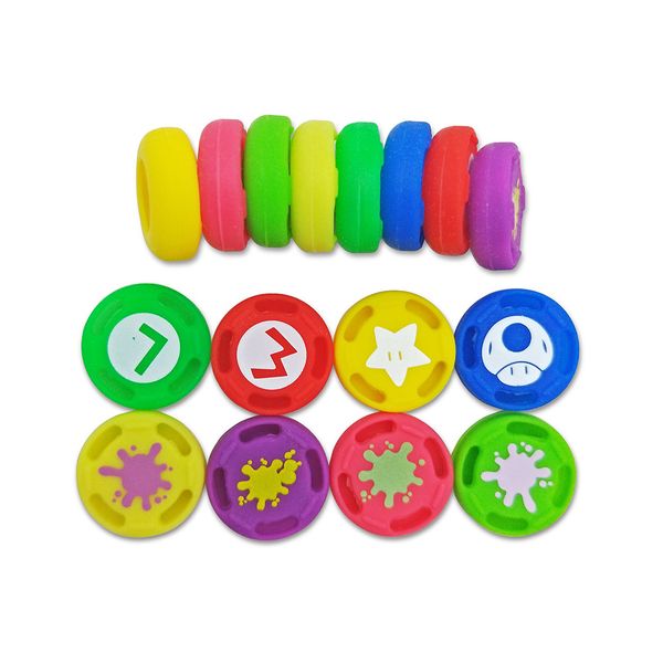 8 pçs / set thumb Grips cobre para switch pro ps4 xbox um 360 ps5 controlador de silicone joystick thumbstick cap estojo capas analógicas dhl fedex ems