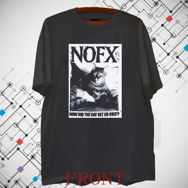 

new nofx fat cat white men's black t shirt tee s-3xl, White;black