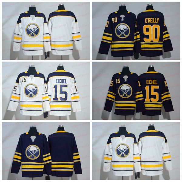 

2018 buffalo sabres hockey jerseys 15 jack eichel 90 ryan o'reilly blank stitched white navy, Black;red