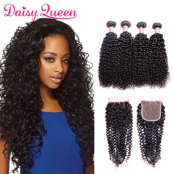 Brazilian Curly Virgin Hair With Closure 8a Cheap Human Hair