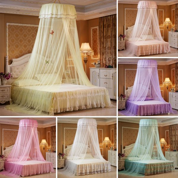 

kid princess crib netting canopy bed curtain round dome hanging mosquito net curtain play tent bedding for baby kids playing hom