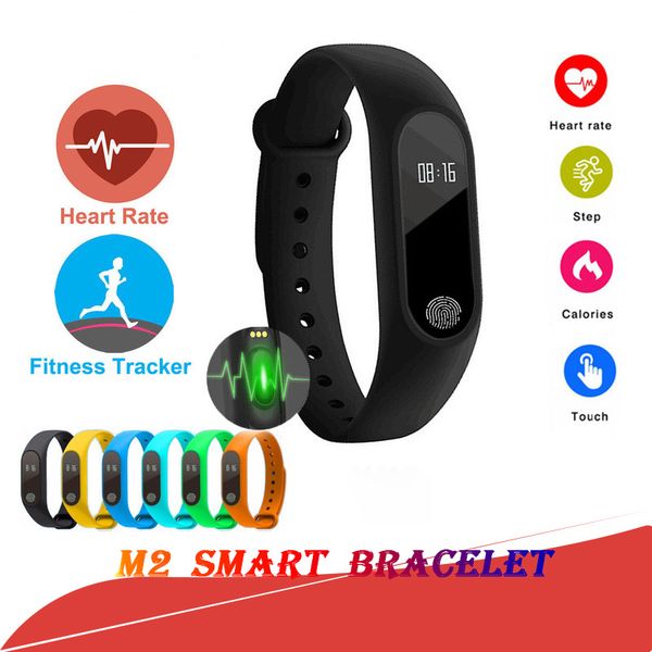 

M2 fitne tracker watch band heart rate monitor waterproof activity tracker mart bracelet pedometer call remind health wri tband with oled