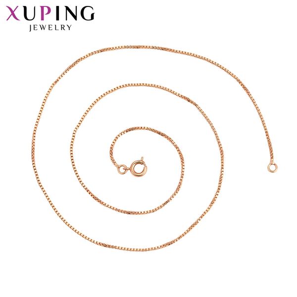 

11.11 deals xuping 2018 fashion environmental copper jewelry for women rose gold-color plated trendy necklace gifts 45307, Silver
