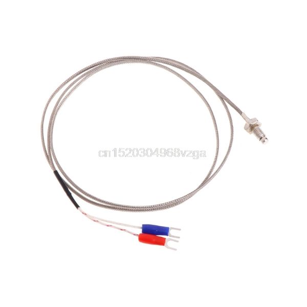 

m6 screw probe k type thermocouple 1m industrial temperature sensor cable wire #h028# drop shipping