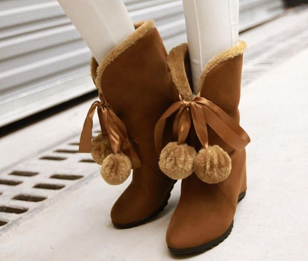 

send 2018 autumn winter new style princess boots short tube women's boots, Black