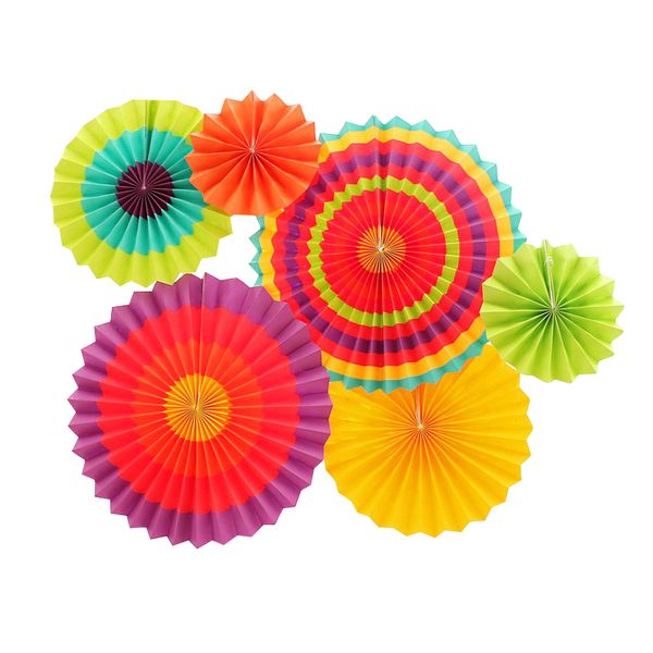 Christmas Zilue Set Colorful Wheel Tissue Paper Fans Flowers