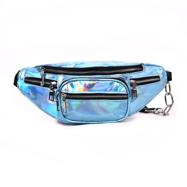 

2018 women waist bags rainbow transparent single shoulder bag for ladies fashion trendy waist pack female belts bag bolsa