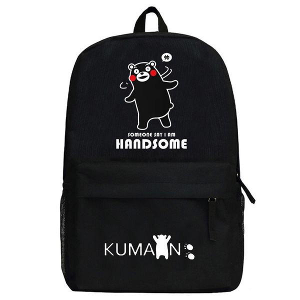 

kumamon kumamoto bear backpack shoulder bag cute bear anime boys girls rucksack large schoolbags women mochilas