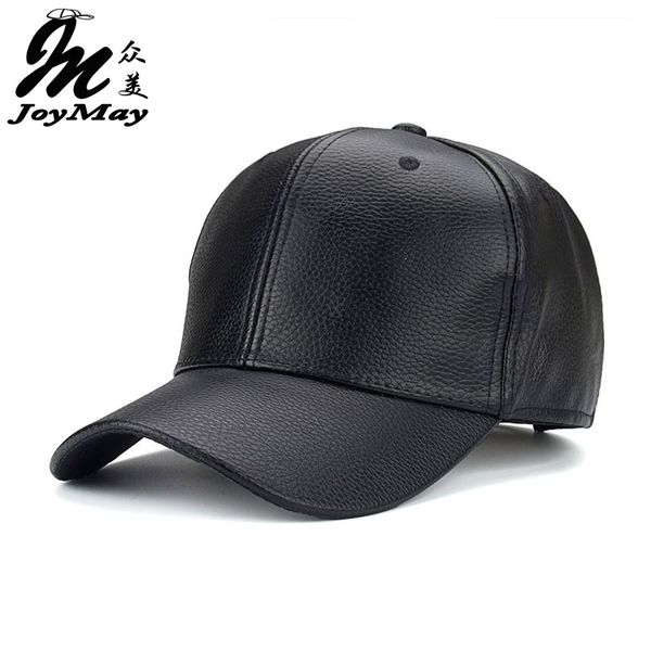 

joymay 2016 new pu leather baseball cap hip hop caps gorras snapback hat biker trucker for men women wholesale b361, Blue;gray