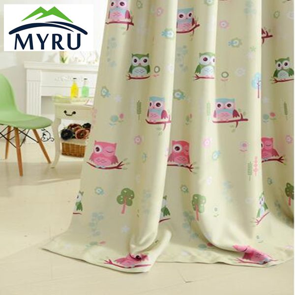 2019 2017 Cartoon Owl Shade Blinds Finished Window Blackout Curtains For Children Kids Bedroom Windows Treatments Fabric From Greenliv 41 59